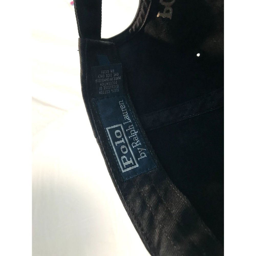 Polo Ralph Lauren Hat Mens One Size Adjustable Black - Picture 8 of 9